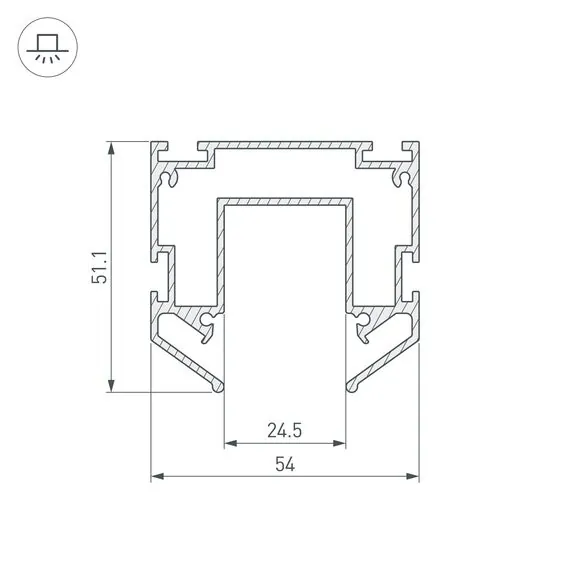 Arlight 035719 Профиль-держатель MAG-STRETCH-25-2000 (Arlight, Алюминий) 035719, изображение 3