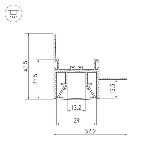 Arlight 023865 Профиль FOLED-WALL-2000 (Arlight, Алюминий) 023865, изображение 6
