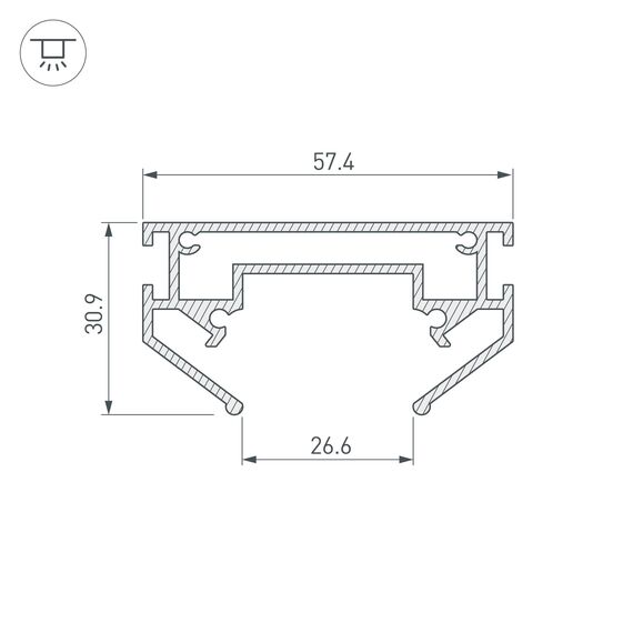 Arlight 039173 Профиль-держатель MAG-STRETCH-ORIENT-2620-2000 (Arlight, Алюминий) 039173, изображение 3