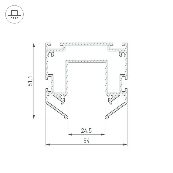 Arlight 035719 Профиль-держатель MAG-STRETCH-25-2000 (Arlight, Алюминий) 035719, изображение 4