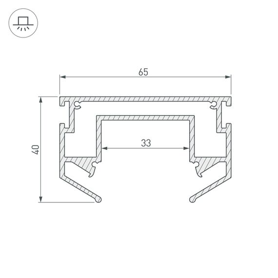 Arlight 033090 Профиль-держатель LGD-STRETCH-4TR-2000 (Arlight, Алюминий) 033090, изображение 4