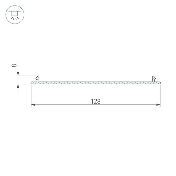 Arlight 016985 Профиль-верх TOP-LINIA140-С-2000 ANOD (Arlight, Алюминий) 016985, изображение 3