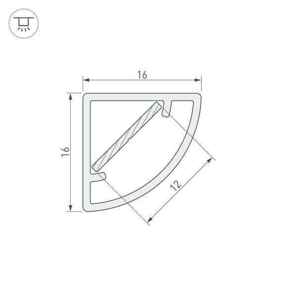 Arlight 023166 Профиль WPH-KANT-H16-2000 OPAL (Arlight, Пластик) 023166, изображение 6