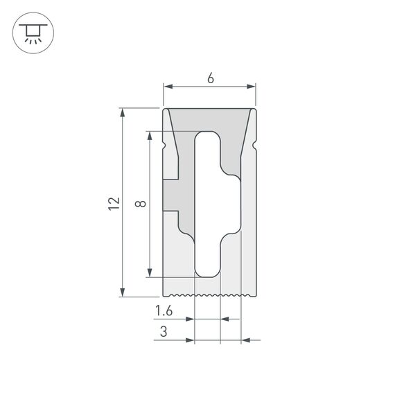 Arlight 040825 Силиконовый профиль WPH-FLEX-0612-SIDE-S8-10m WHITE (Arlight, Силикон) 040825, изображение 3