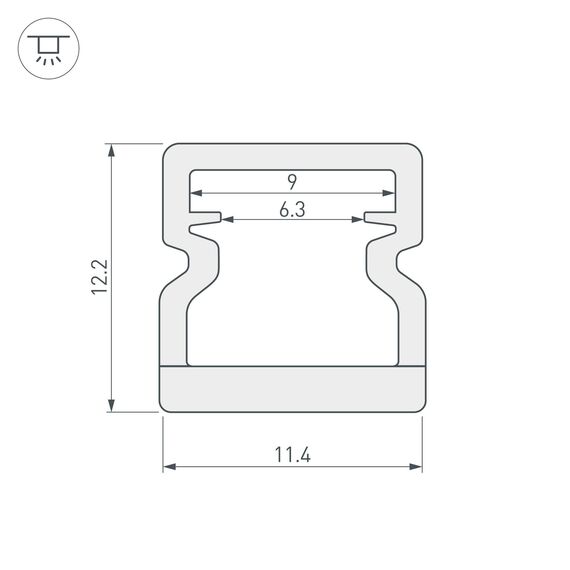 Arlight 023302(1) Профиль WPH-LINE-1212-2000 OPAL (Arlight, Пластик) 023302(1), изображение 4