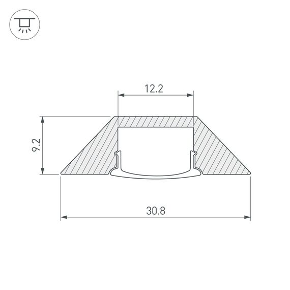 Arlight 014900 Профиль с экраном ALU-CORNER-2000 ANOD+FROST (Arlight, Алюминий) 014900, изображение 6