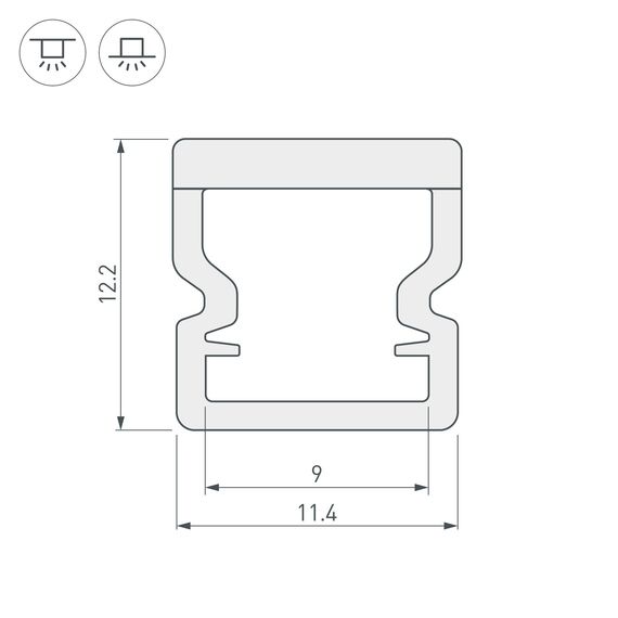 Arlight 023302 Профиль WPH-LINE-1212-2000 OPAL (Arlight, Пластик) 023302, изображение 3