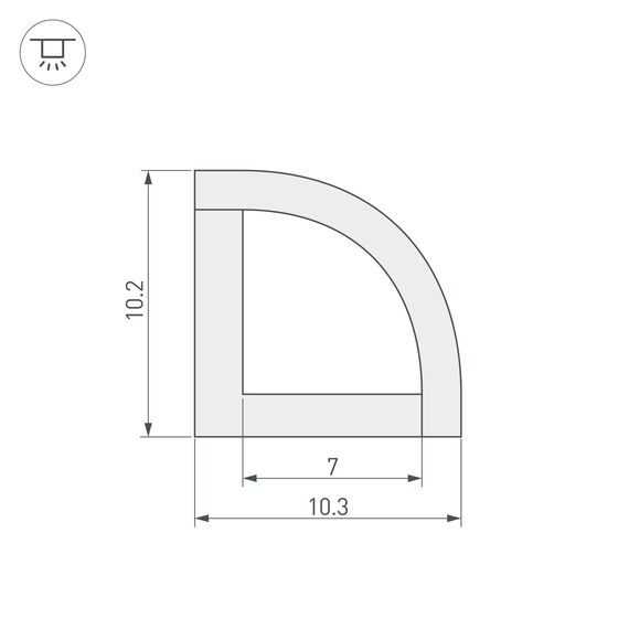 Arlight 023301 Профиль WPH-KANT-H10-2000 OPAL (Arlight, Пластик) 023301, изображение 4