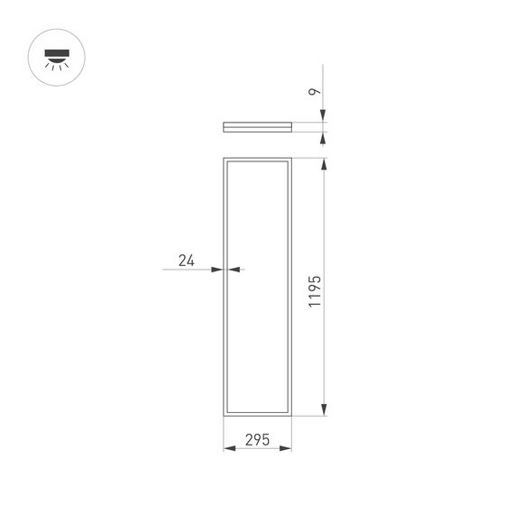 Arlight 043555 Светильник DL-INTENSO-S300x1200-40W White6000 (WH, 120 deg, CRI90, 230V) (Arlight, IP40 Металл, 5 лет) 043555, изображение 4