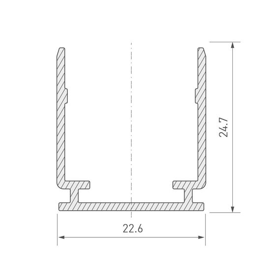 Arlight 047180 Профиль  MOONLIGHT-TOP-20x20-1000  (Arlight, Алюминий) 047180, изображение 4