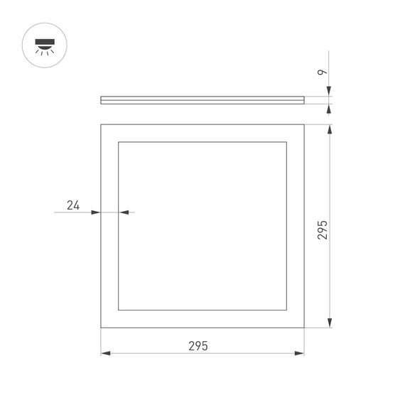 Arlight 043551 Светильник DL-INTENSO-S300x300-18W Warm3000 (WH, 120 deg, CRI90, 230V) (Arlight, IP40 Металл, 5 лет) 043551, изображение 3