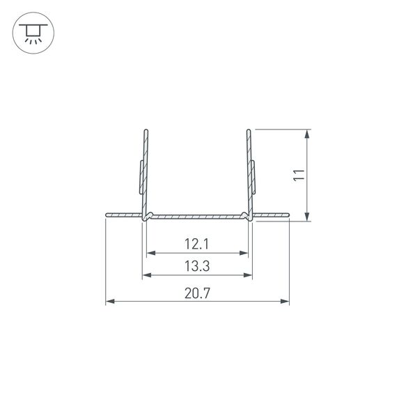 Arlight 029420 Профиль гибкий ARL-MOONLIGHT-1712-2x500  (Arlight, Металл) 029420, изображение 6