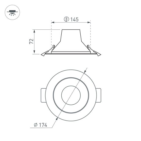 Arlight 032433 Светильник IM-STORM-R175-20W Day4000-MIX (WH, 80 deg, 230V) (Arlight, IP20 Металл, 3 года) 032433, изображение 3