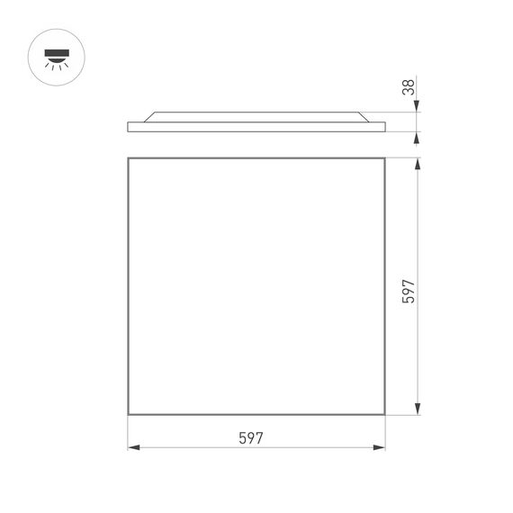Arlight 047923 Светильник DL-TITAN-FRAMELESS-S600x600-40W Day4000 (WH, 120 deg, CRI90, 230V) (Arlight, IP40 Металл, 5 лет) 047923, изображение 14