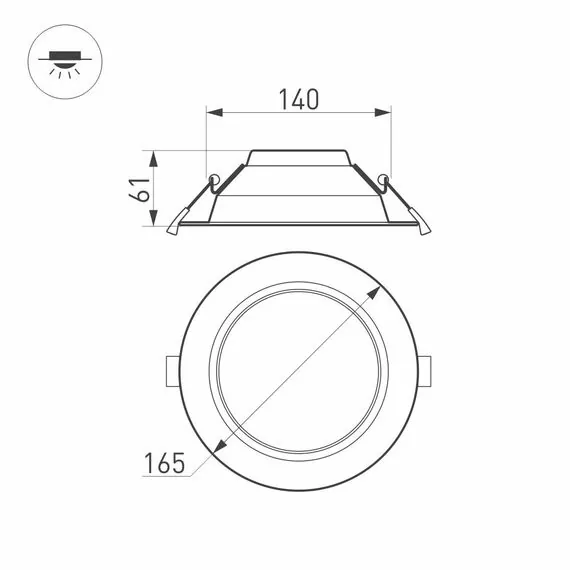 Arlight 023213(2) Светильник IM-CYCLONE-R165-18W Warm3000 (WH, 90 deg) (Arlight, IP40 Металл, 3 года) 023213(2), изображение 7