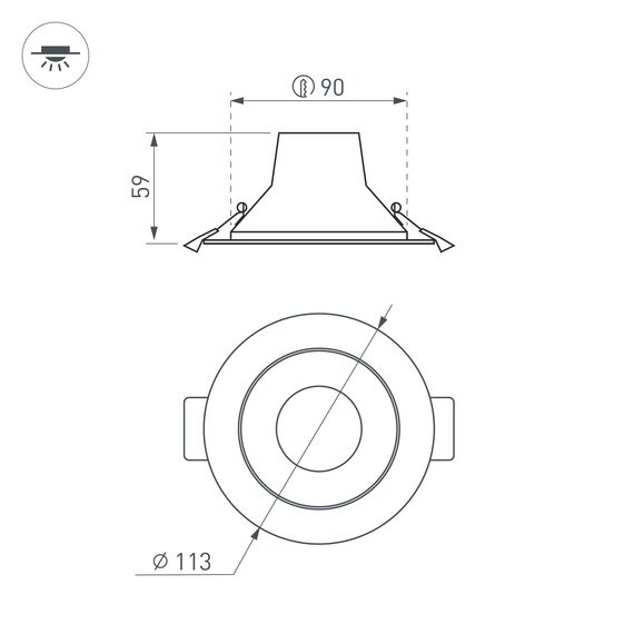 Arlight 032431 Светильник IM-STORM-R115-10W Day4000-MIX (WH, 80 deg, 230V) (Arlight, IP20 Металл, 3 года) 032431, изображение 3