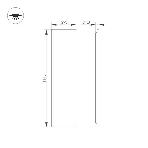 Arlight 052817 Светильник DL-TITAN-S300x1200-40W Day4000 (WH, 120 deg, CRI90, 230V) (Arlight, IP54 Металл, 5 лет) 052817, изображение 4