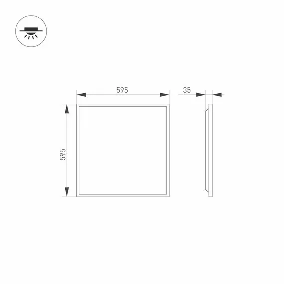 Arlight 032783 Светильник DL-TITAN-S600x600-40W Day4000-MIX (WH, 120 deg, 30-42V, 950mA) (Arlight, IP20 Металл, 3 года) - ! УПАКОВКА СОСТОИТ ИЗ - 1 шт, изображение 7