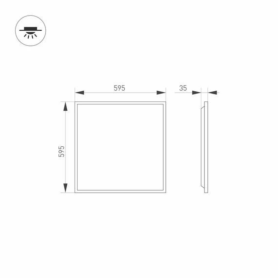 Arlight 032783 Светильник DL-TITAN-S600x600-40W Day4000-MIX (WH, 120 deg, 30-42V, 950mA) (Arlight, IP20 Металл, 3 года) 032783, изображение 7