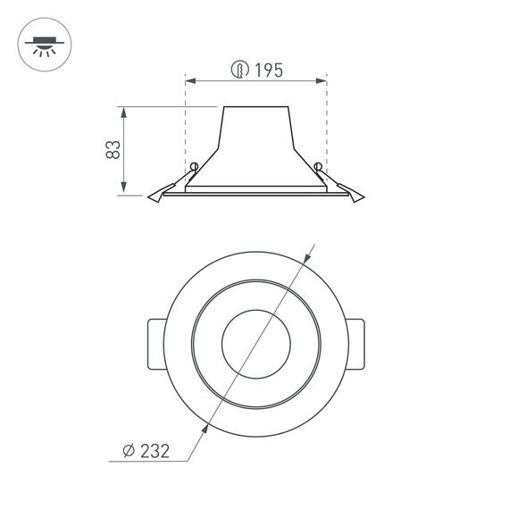 Arlight 032434 Светильник IM-STORM-R230-28W Day4000-MIX (WH, 80 deg, 230V) (Arlight, IP20 Металл, 3 года) 032434, изображение 3