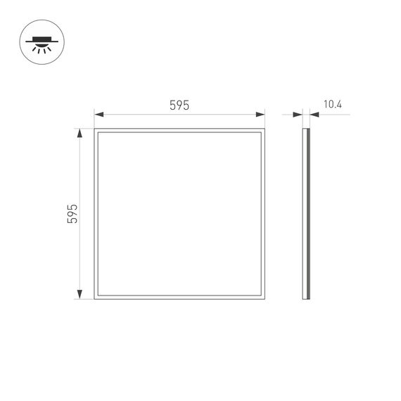 Arlight 023146(2) Панель IM-S600x600-40W Warm3000 (WH, 120 deg, 230V) (Arlight, IP40 Металл, 3 года) 023146(2), изображение 11