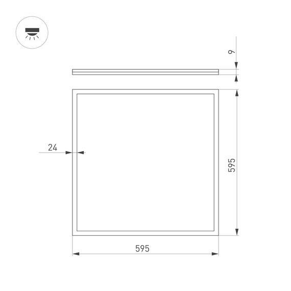 Arlight 038431 Светильник DL-INTENSO-S600x600-40W White6000 (WH, 120 deg, CRI90, 230V) (Arlight, IP40 Металл, 5 лет) 038431, изображение 8