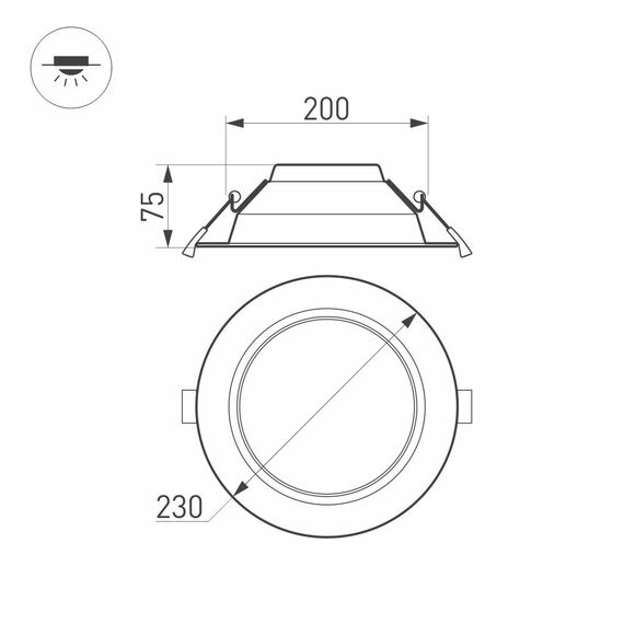 Arlight 022524(2) Светильник IM-CYCLONE-R230-30W Warm3000 (WH, 90 deg) (Arlight, IP40 Металл, 3 года) 022524(2), изображение 11