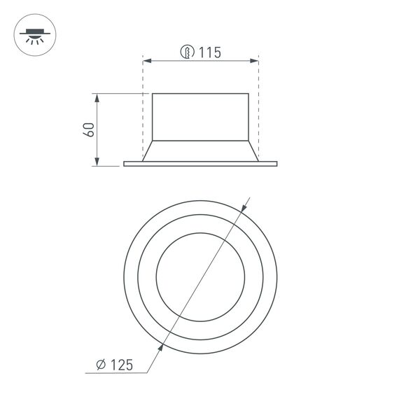 Arlight 035613 Светильник MS-BREEZE-BUILT-R125-16W Day4000 (WH, 90 deg, 230V) (Arlight, IP20 Металл, 3 года) 035613, изображение 6