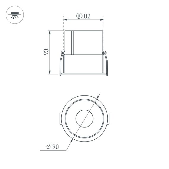 Arlight 035457 Светильник MS-ATLAS-BUILT-R90-25W Warm3000 (WH-BK, 30 deg, 230V) (Arlight, IP20 Металл, 5 лет) 035457, изображение 11
