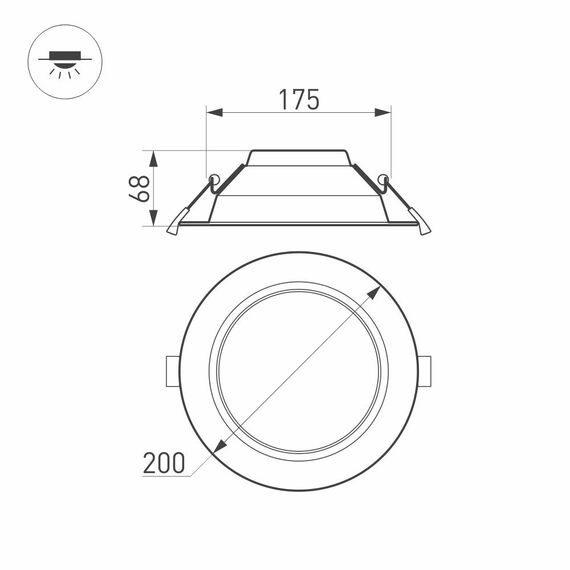 Arlight 023216(2) Светильник IM-CYCLONE-R200-20W Warm3000 (WH, 90 deg) (Arlight, IP40 Металл, 3 года) 023216(2), изображение 12