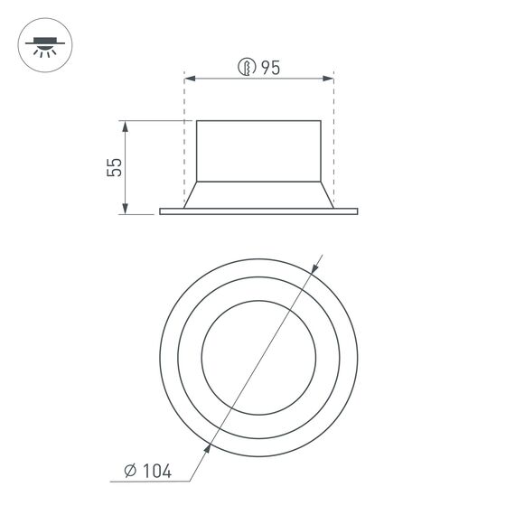 Arlight 035611 Светильник MS-BREEZE-BUILT-R104-12W Day4000 (WH, 90 deg, 230V) (Arlight, IP20 Металл, 3 года) 035611, изображение 5