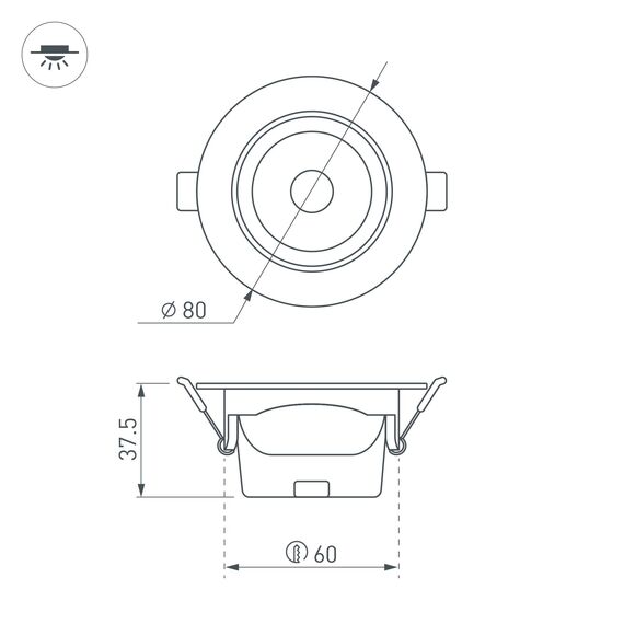 Arlight 032309 Светильник LTD-POLAR-TURN-R80-5W Day4000 (WH, 36 deg, 230V) (Arlight, IP20 Пластик, 3 года) 032309, изображение 11