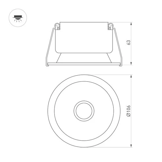 Arlight 050182 Светильник MS-HARBOR-R106-15W Warm3000 (WH, 24 deg, 230V) (Arlight, IP20 Металл, 5 лет) 050182, изображение 7