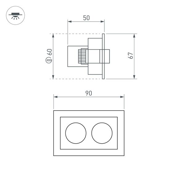 Arlight 034876 Светильник MS-ORIENT-BUILT-TURN-TC-S67x90-5W Warm3000 (BK-BK, 30 deg, 230V) (Arlight, IP20 Металл, 5 лет) 034876, изображение 12