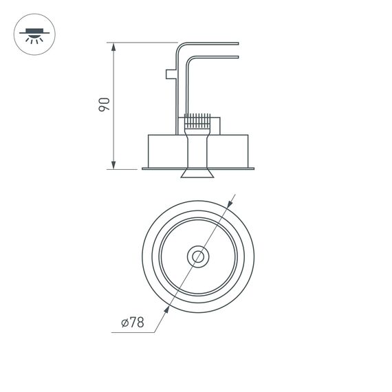 Arlight 026868 Светильник CL-SIMPLE-R78-9W Warm3000 (WH, 45 deg) (Arlight, IP20 Металл, 3 года) 026868, изображение 3