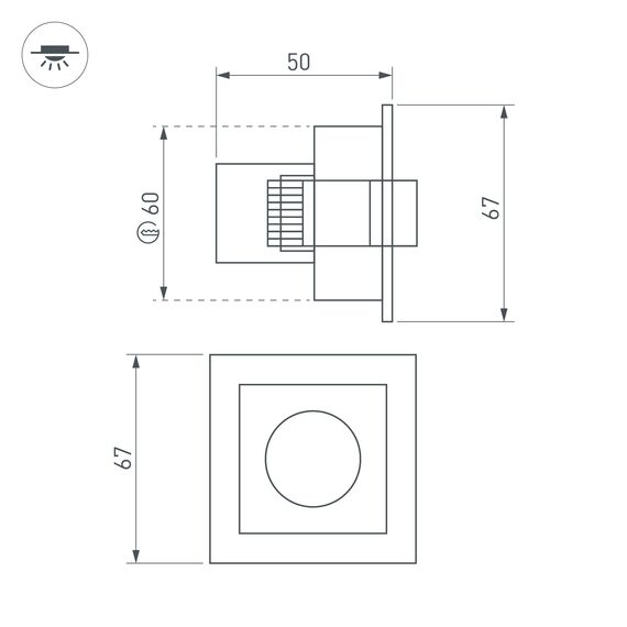 Arlight 031927 Светильник MS-ORIENT-BUILT-TURN-TC-S67x67-3W Warm3000 (WH-BK, 30 deg, 230V) (Arlight, IP20 Металл, 5 лет) 031927, изображение 12