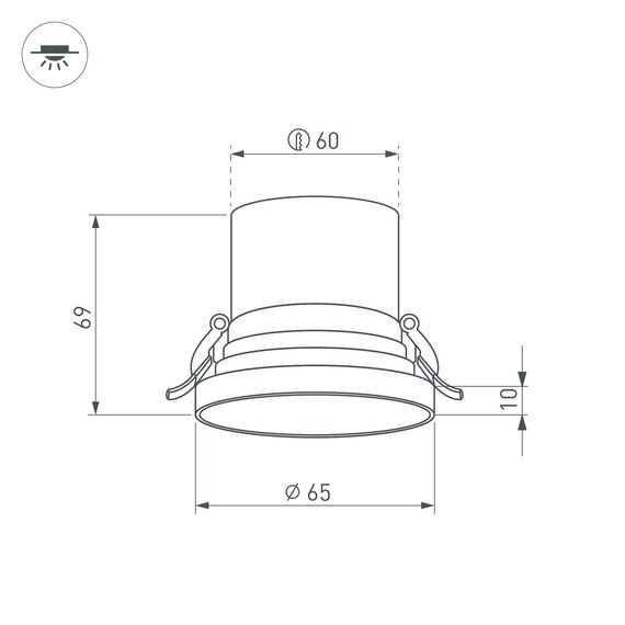 Arlight 035437 Светильник MS-VOLCANO-BUILT-R65-6W Day4000 (WH, 38 deg, 230V) (Arlight, IP20 Металл, 5 лет) 035437, изображение 11