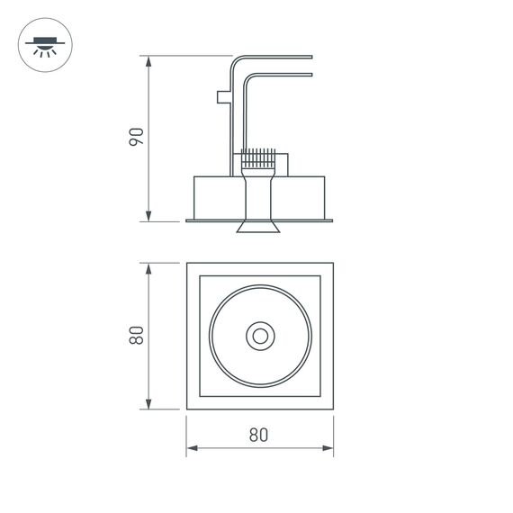 Arlight 028148 Светильник CL-SIMPLE-S80x80-9W Day4000 (WH, 45 deg) (Arlight, IP20 Металл, 3 года) 028148, изображение 3