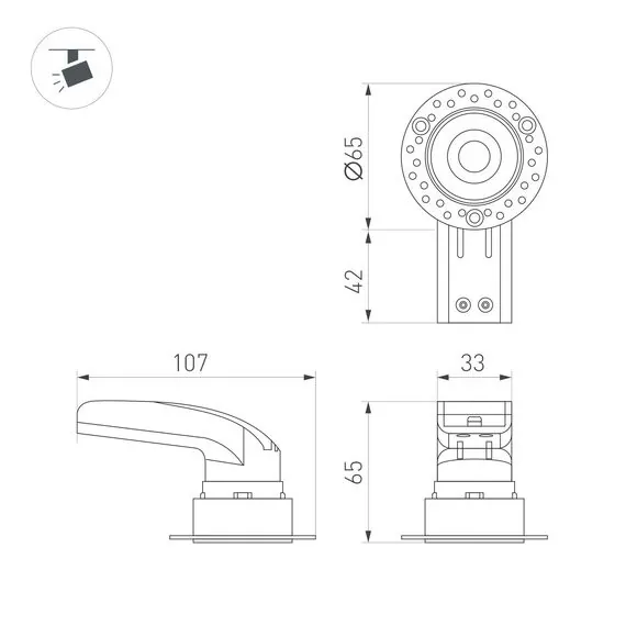 Arlight 047772 Светильник MS-RIALTO-TRIMLESS-R40-9W Day4000 (WH, 36deg, 230V) (Arlight, IP20 Металл, 5 лет) 047772, изображение 11
