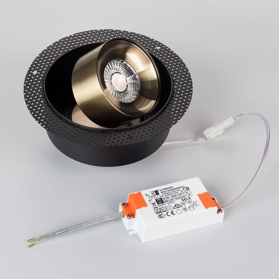 Arlight 038075 Светильник SP-PLURIO-BUILT-TRIMLESS-R160-9W Day4000 (BK-ABRS, 36 deg, 230V) (Arlight, IP20 Металл, 3 года) - ! УПАКОВКА СОСТОИТ ИЗ - 1 шт, изображение 6