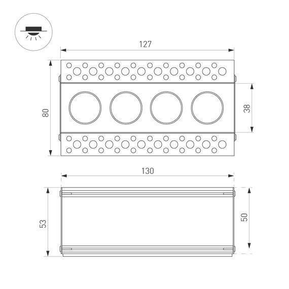 Arlight 031924 Светильник MS-ORIENT-BUILT-TRIMLESS-TC-S38x127-10W Warm3000 (WH-BK, 30 deg, 230V) (Arlight, IP20 Металл, 5 лет) 031924, изображение 12