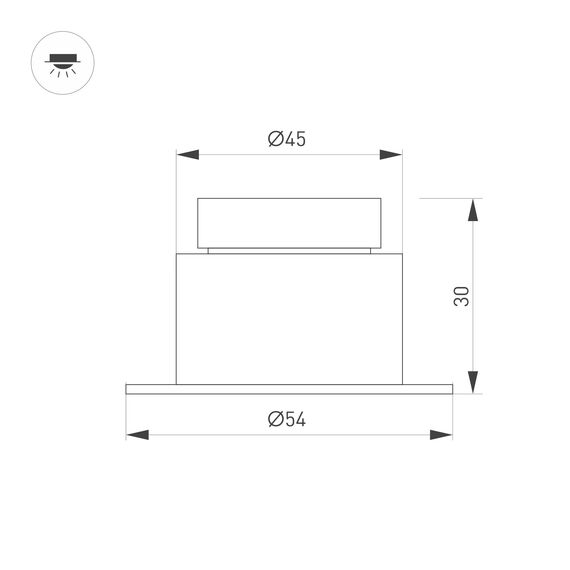 Arlight 047289 Светильник MS-GLORY-BUILT-R54-5W Warm3000 (NI, 38 deg, 230V) (Arlight, IP54 Металл, 5 лет) 047289, изображение 14