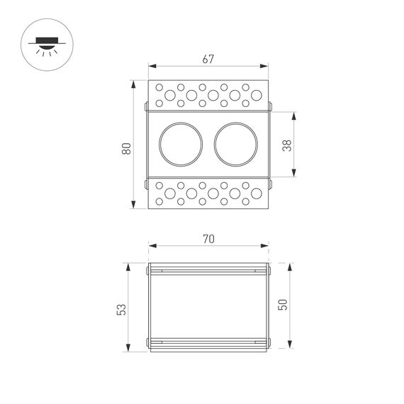 Arlight 032228 Светильник MS-ORIENT-BUILT-TRIMLESS-TC-S38x67-5W Day4000 (WH-BK, 30 deg, 230V) (Arlight, IP20 Металл, 5 лет) 032228, изображение 12