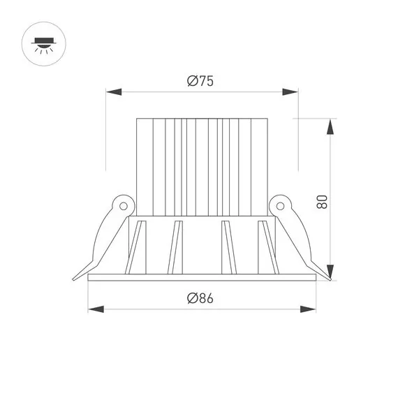 Arlight 044612 Светильник MS-ATOLL-BUILT-R86-10W Warm3000 (BK, 36 deg, 230V) (Arlight, IP54 Металл, 5 лет) 044612, изображение 13