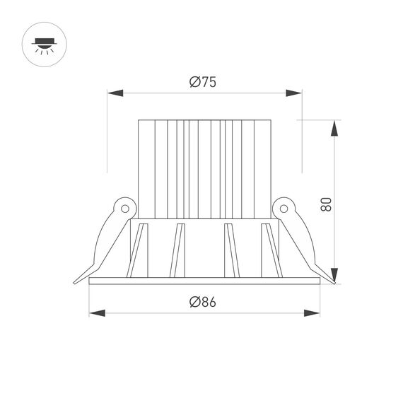 Arlight 041573 Светильник MS-ATOLL-BUILT-R86-10W Warm3000 (BK, 60 deg, 230V) (Arlight, IP54 Металл, 5 лет) 041573, изображение 14
