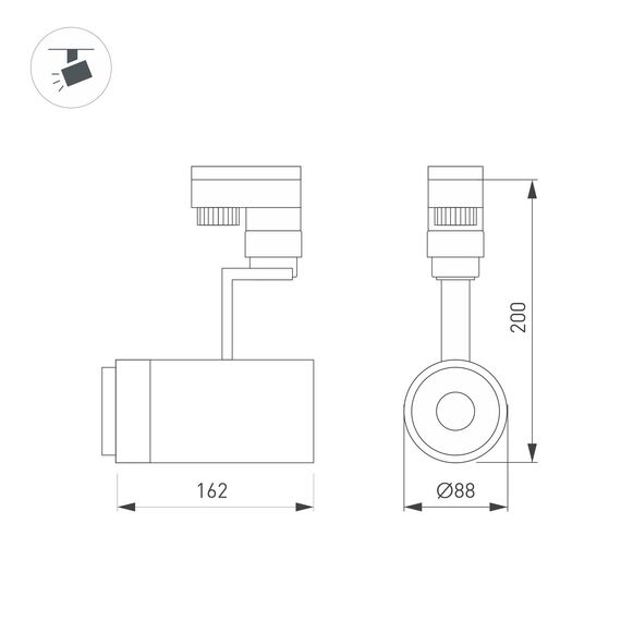 Arlight 024605(1) Светильник LGD-ZEUS-4TR-R88-20W Warm3000 (WH, 20-60 deg, 230V) (Arlight, IP20 Металл, 5 лет) 024605(1), изображение 10