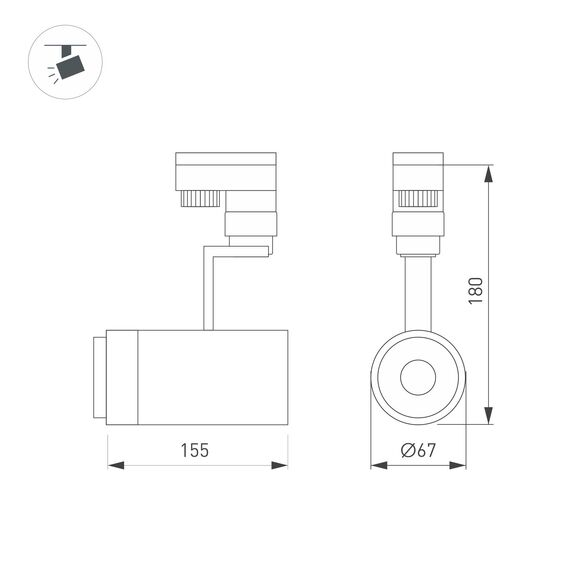 Arlight 024602(1) Светильник LGD-ZEUS-4TR-R67-10W Day4000 (WH, 20-60 deg, 230V) (Arlight, IP20 Металл, 5 лет) 024602(1), изображение 7