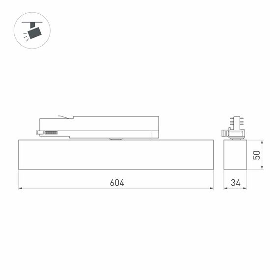 Arlight 033698(1) Светильник LGD-FLAT-4TR-S605-25W Warm3000 (BK, 100 deg, 230V) (Arlight, IP20 Металл, 3 года) 033698(1), изображение 9