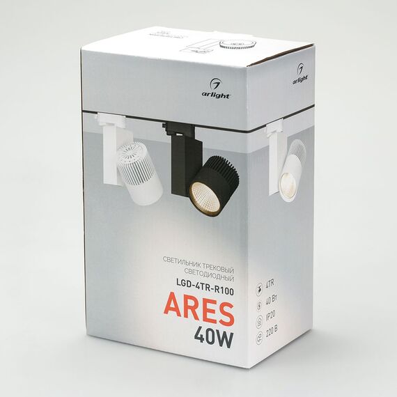 Arlight 025537 Светильник LGD-ARES-4TR-R100-40W Day4000 (BK, 24 deg) (Arlight, IP20 Металл, 3 года) 025537, изображение 8