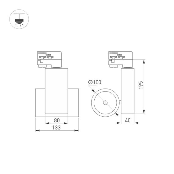 Arlight 025537 Светильник LGD-ARES-4TR-R100-40W Day4000 (BK, 24 deg) (Arlight, IP20 Металл, 3 года) 025537, изображение 10